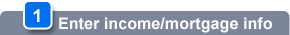 Enter income/mortgage info